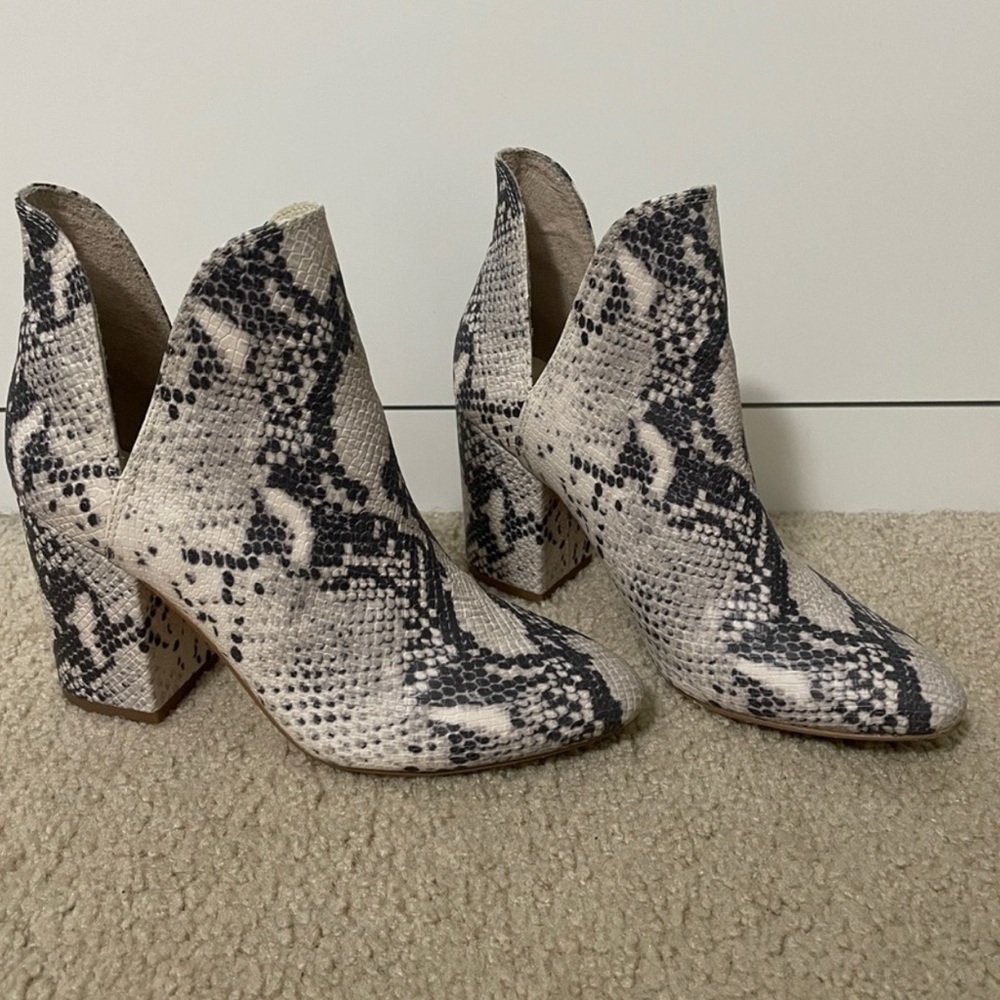 Steven madden snakeskin booties